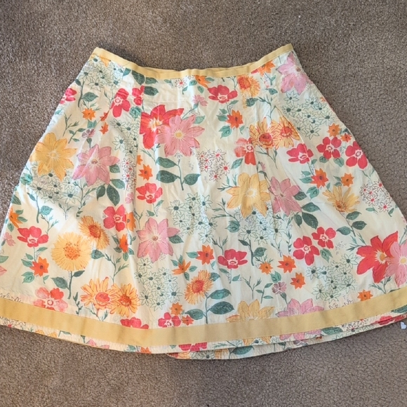 Ll Bean Floral A-Line Skirt - Multicolor - Picture 1 of 4